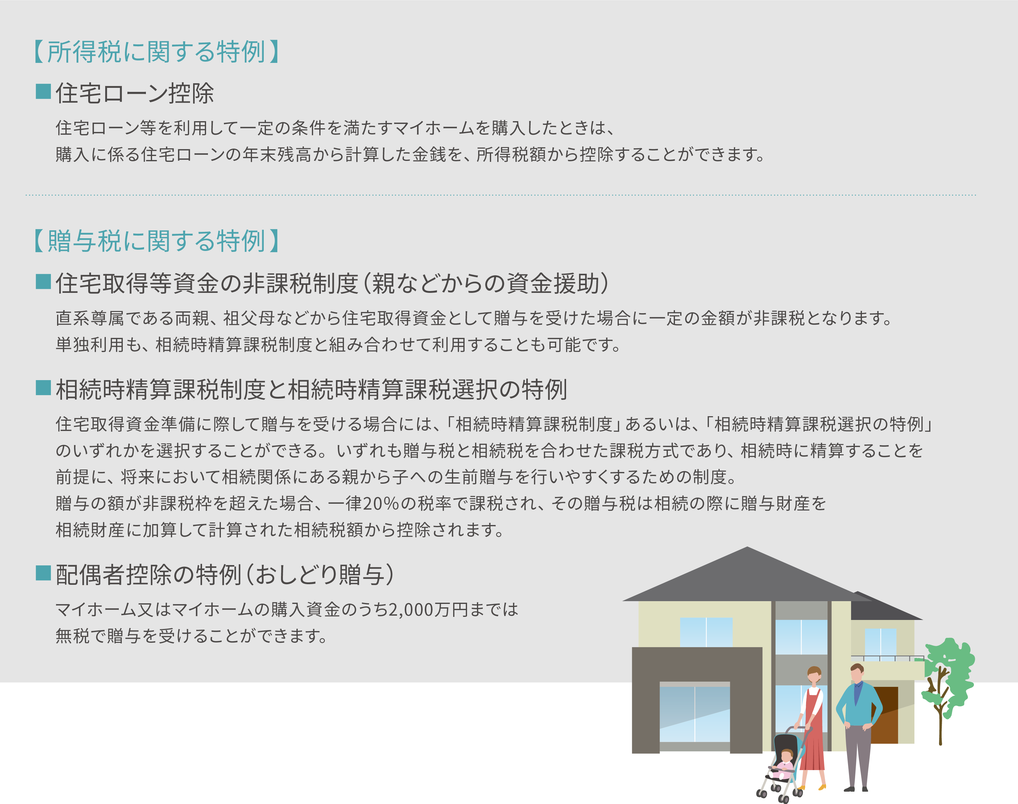 居住用財産の購入に係る主な特例