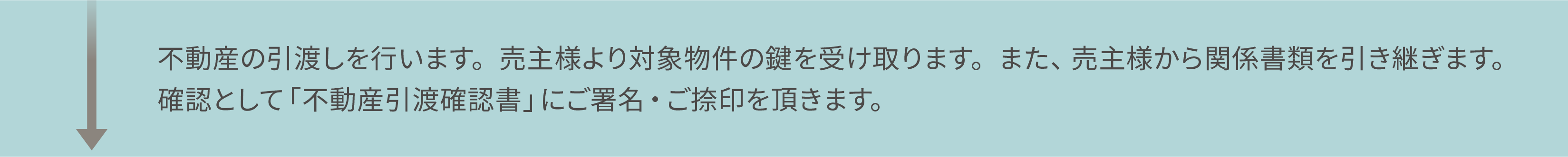 購入不動産の引渡し